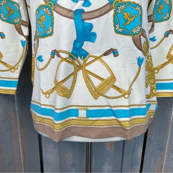 J. McLaughlin Signature 3/4 Sleeve Tee Equestrian Sz M NWT - Picture 5 of 16